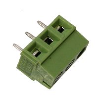 Клеммная колодка винтовая RUICHI XY304V-A-03P на 3 клеммы M2.5, шаг 5 мм, лифт, 12 А, 26-14 AWG | код 59736 | Ruichi