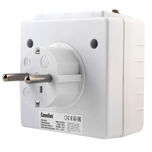 Таймер цифровой розеточный BND-50/SG3 7-дневная программа 230/3500Вт Camelion 7785 фото 6 Таймер цифровой розеточный BND-50/SG3 7-дневная программа 230/3500Вт Camelion 7785 фото 6