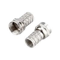Резьбовой F-разъем RG-6 для видеосистем и телевидения, медь, упаковка 100 шт. REXANT | код 05-4003 | REXANT
