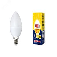 Лампа светодиодная LED-C37-11W/WW/E14/FR/NR Форма свеча, матовая. Norma. Теплый (3000K). | код UL-00003812 | Uniel