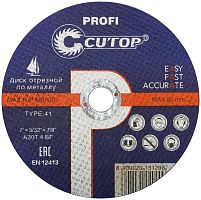 Профессиональный диск отрезной по металлу Т41-180 х 2.5 х 22.2 мм, Cutop Profi | код 39989т | CUTOP