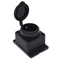 Розетка настенная с заглушкой каучук AM-K04 2Р+РЕ 16А 220В IP44 (ANDELI) | код ADL13-063 | ANDELI