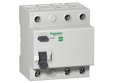 Дифференциальный выключатель нагрузки УЗО Easy9 4 полюса, 63А, Тип AC, 30мА | код. EZ9R34463 | Schneider Electric