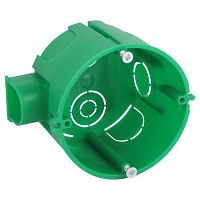 Коробка установочная 68х45мм для твердых стен с саморезами один стыковочный узел IP20 зел. KUTS1-68-45-green Эра Б0061164