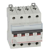 Выключатель автоматический четырехполюсный DX3 6000 40А C 10кА | код. 407932 |  Legrand 