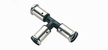 Тройник пресс 40х40х40 равнопроходной, ПВДФ | код 9PK-404040 | Henco