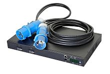 Блок автоматического ввода резерва горизонтальный 1U 230В 32А 7,4кВт C13 IEC 309 шнур 3м | код 60A-65-80-05BL | Eurolan