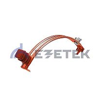 Держатель проводника круглого 6-8 мм для конька, медь | код 91030 | ЕЗЕТЕК