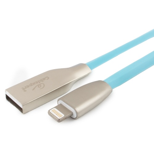 Кабель Cablexpert для Apple CC-G-APUSB01Bl-1M, AM/Lightning, серия Gold, длина 1м, синий, блистер | код CC-G-APUSB01Bl-1M | Cablexpert