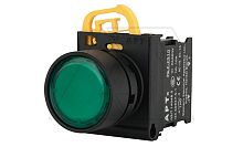 Кнопка плоская PB3E, зеленая, с фиксацией, с подсветкой без LED, 1NO, 6A 230VAC/24VDC, 22mm, IP65 | код PB3E-FT1S10S00/G00 | АРТ