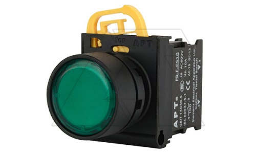 Кнопка плоская PB3E, зеленая, с фиксацией, с подсветкой без LED, 1NO, 6A 230VAC/24VDC, 22mm, IP65 | код PB3E-FT1S10S00/G00 | АРТ