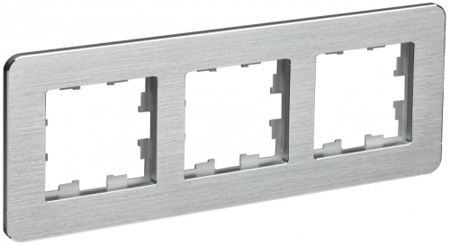 BRITE Рамка 3-мест. РУ-3-1-Бр металл алюм. RE AL IEK | код BR-M32-M-21-K47 | IEK BRITE Рамка 3-мест. РУ-3-1-Бр металл алюм. RE AL IEK | код BR-M32-M-21-K47 | IEK
