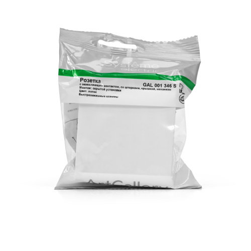 ARTGALLERY РОЗЕТКА с заземл. со шторк. с крышк., 16А, IP20, механизм, быстрозажимные клеммы, лотос | код GAL001346S | Systeme Electric фото 7