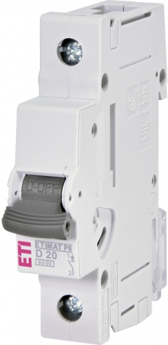 Авт. выключатель ETIMAT P6 1p D20 | код 1900051 | ETI