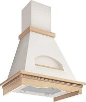 Вытяжка каминная Elikor Бельведер 90П-650-П3Д бежевый/дуб неокрашенный управление: ползунковое (1 мотор) | код 1856384 | ELIKOR