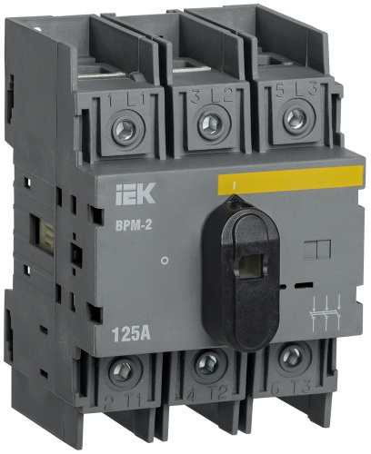 Выключатель-разъединитель модульный ВРМ-2 3P 125А | код MVR20-3-125 | IEK