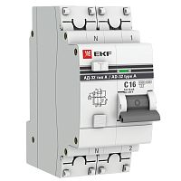 Дифференциальный автомат АД-32 1P+N 16А/10мА (тип А) PROxima | код  DA32-16-10-a-pro | EKF
