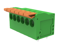 Пр-во 6 мес.MC-TS5.0H10P Клемма МС, пруж. зажим, шаг 5.0 мм, 10 конт., шт | код MC-TS5.0H10P | SUPU