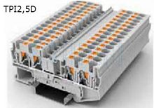 Клемма push-in проходная 4 контакта 2,5 мм2, серая | код TPI2,5D | ПРОВЕНТО