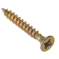 Саморез универсальный RUICHI, 3х16 мм, шлиц крестовой типа Pz, оцинкованная сталь, желтый | код 111086 | Ruichi