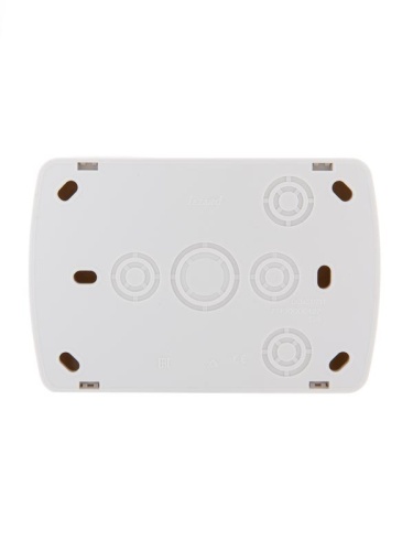 DEMET Розетка двойная без заземления закрытый корпус наружная белая | код 711-0200-128 | Lezard