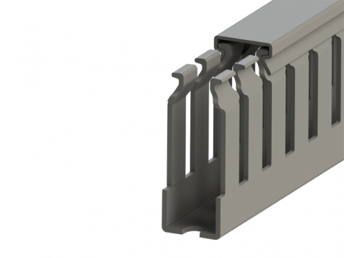 551 080YP, KKC 1540, Перфорированный короб с крышкой, 15x40 (Серый) Склеивающийся канал | код 0.0.0.5.51080YP | KLEMSAN