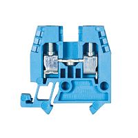 Проходная клемма, тип фиксации провода: винтовой, номинальное сечение: 2,5 мм кв., 25A, 500V, ширина: 5 мм, цвет: синий, тип монтажа: DIN 15 | код 55.503.1053.6 | Wieland