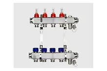 Комплект коллекторов SSM-4RF set с расходомерами и кронштейнами, 4 контура | код 088U0954R | Ридан