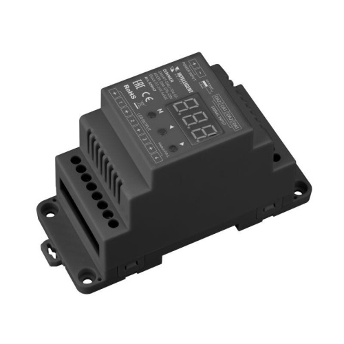 Диммер SMART-DALI-104-62-ADDR-DIM-DT6-DIN Black (12-24V, 4x5A) (IARL, IP20 Пластик, 5 лет) | код 39147 | Arlight