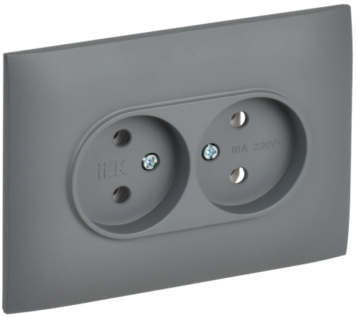 SKANDY Роз. 2-я без з/к/ш 10А в сб. SK-R10Gr сер. IEK | код SK-R20-10-K03-F | IEK