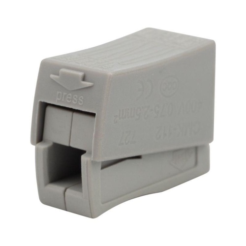 Клемма СМК 224-112 для светильника 2-проводная 1.0-2.5/0.5-2.5кв.мм бел. (уп.5шт) | код 07-2411-5 | Rexant