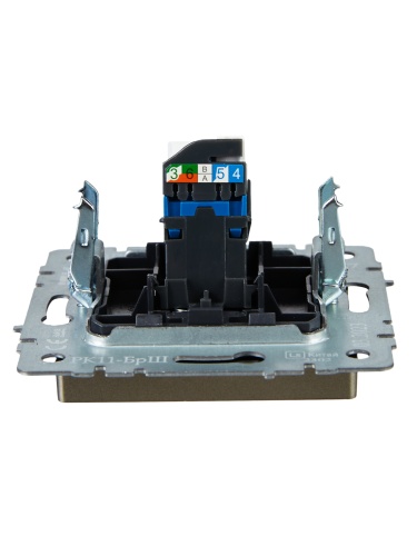 BRITE Роз. комп. RJ45 кат.6 РК11-БрШ шамп. IEK | код BR-K10-2-K37 | IEK фото 4 BRITE Роз. комп. RJ45 кат.6 РК11-БрШ шамп. IEK | код BR-K10-2-K37 | IEK фото 4