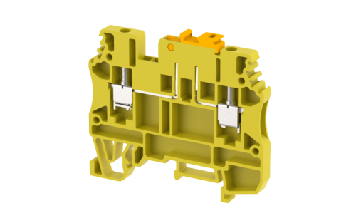 Клемма проходная винтовая 2,5 мм2 с размыкателем, с тестовым гнездом, на 2 подключения, желтая DUTKD2.5TS-YELLOW | код 1702160004 | Elmex Клемма проходная винтовая 2,5 мм2 с размыкателем, с тестовым гнездом, на 2 подключения, желтая DUTKD2.5TS-YELLOW | код 1702160004 | Elmex