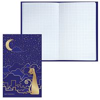 Блокнот А5 (135х206 мм), 80 л., твердый переплет, фольга, клетка, BRAUBERG, Кошечка, 126051 | код 126051 | BRAUBERG