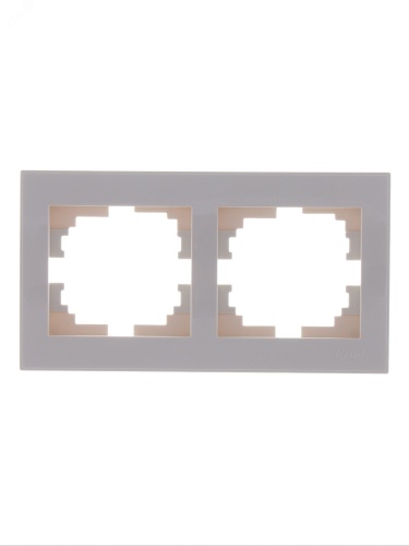 Рамка RAIN 2-ая горизонтальная крем с боковой вставкой | код 703-0303-147 | Lezard