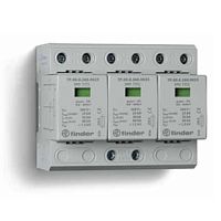 Устройство защиты от импульсных перенапряжений УЗИП тип 1+2 (3 варистор/искровый разрядник), (255В АС) | код 7P038255S012 | FINDER