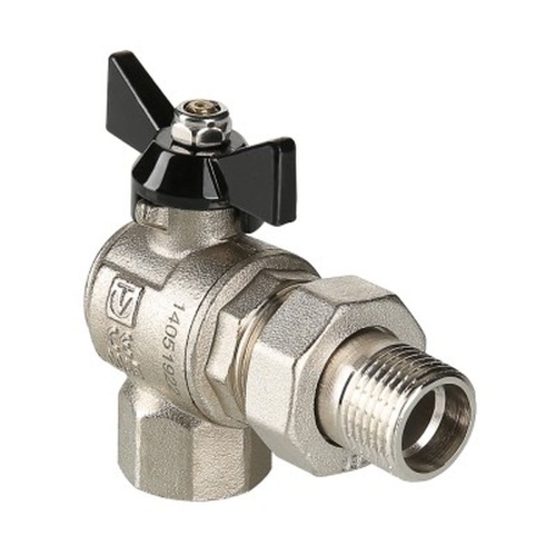 Кран шар. PERFECT угловой с полусгоном 1/2" вн.-нар. | код. VT.328.N.04 | VALTEC