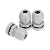 Ввод кабельный PG-9 (4-8мм) сер. комплект (уп.3шт) | код 07-8009-A3 | Rexant