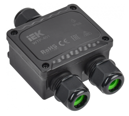 Коробка распред. герметичная WTP-401 3 ввода IP68 IEK | код UWB10-Y-450-41-03-68 | IEK
