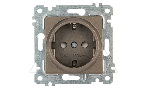 Rita - Розетка 2P+E, защ. шторки, антрацит | код 2200-605-0286 | Mutlusan Rita - Розетка 2P+E, защ. шторки, антрацит | код 2200-605-0286 | Mutlusan