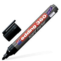 Маркер стираемый для белой доски ЧЕРНЫЙ, EDDING 360,1,5-3 мм, E-360/1 | код 150716 | EDDING