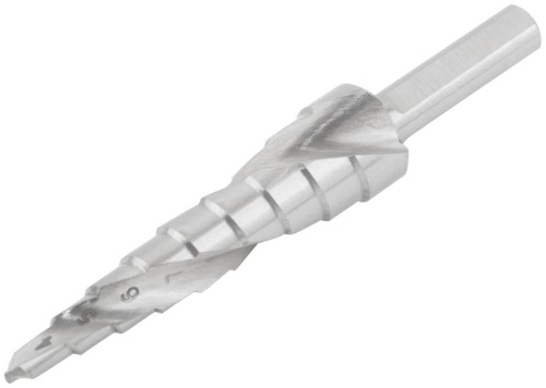 Сверло ступенчатое HSS по металлу, спиральный профиль, 9 ступеней, 4-12 мм | код 36365 | FIT фото 2