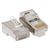 Коннектор RJ45 (8P8C) кат.6 экранир. 30мкд (уп.20шт) TERACOM PRO | код TRP-PLUG-6FTP-20 | EKF