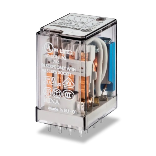 Миниатюрное универсальное электромеханическое реле, монтаж на печатную плату, 4CO 7A, контакты AgNi, катушка 110В АC, влагозащита RTIII, опции: нет | код 551481100001 | FINDER Миниатюрное универсальное электромеханическое реле, монтаж на печатную плату, 4CO 7A, контакты AgNi, катушка 110В АC, влагозащита RTIII, опции: нет | код 551481100001 | FINDER