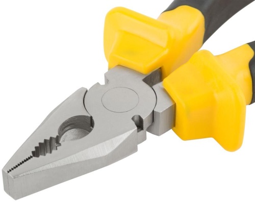Плоскогубцы комбинированные ''Старт'' черно-желтые прорезиненные ручки, хром-никелевое покрытие 165 мм | код 49954 | FIT фото 5 Плоскогубцы комбинированные ''Старт'' черно-желтые прорезиненные ручки, хром-никелевое покрытие 165 мм | код 49954 | FIT фото 5
