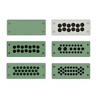 Панель кабельного ввода с фланцами для щита EC 148x60мм, кол-во вход. x диаметр в мм: 12x5,0-13,5, IP65 | код ECRM0012 | ETA