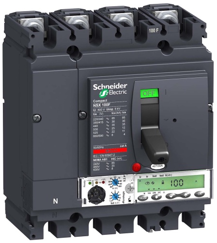 Автоматический выключатель 4П4Т MICR. 5.2A 40A NSX100N | код. LV429897 | Schneider Electric 