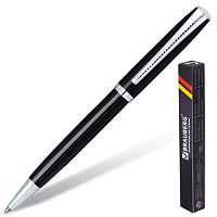 Ручка бизнес-класса шариковая BRAUBERG Cayman Black, корпус черный, узел 1 мм, линия письма 0,7 мм, синяя, 141410 | код 141410 | BRAUBERG