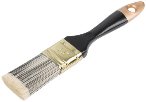 Кисть флейцевая "Стайл" искусственная черно-белая щетина деревянная ручка 1. 5дюйм (38мм) FIT 01184 фото 2 Кисть флейцевая "Стайл" искусственная черно-белая щетина деревянная ручка 1. 5дюйм (38мм) FIT 01184 фото 2