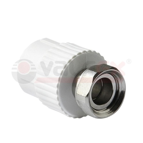 Муфта с накидной гайкой 25 х 3/4' полипропиленовая PPR белая | код 10139025 | VALFEX Муфта с накидной гайкой 25 х 3/4' полипропиленовая PPR белая | код 10139025 | VALFEX